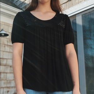 black top with sequin detail